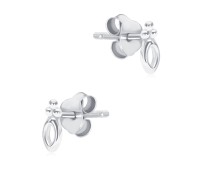 Lovely Shaped Silver Stud Earring STS-6354